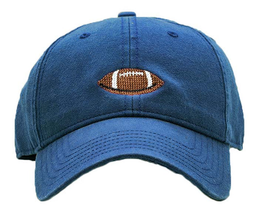 Needlepoint Football Navy Hat - Harding Lane
