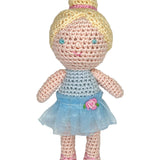 Zubles Ballerina Bamboo Rattle - Blue