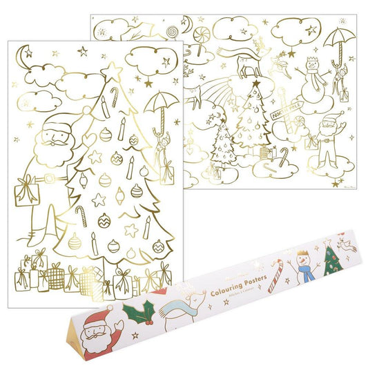 Meri Meri Christmas Coloring Posters Jojo Mommy Dallas
