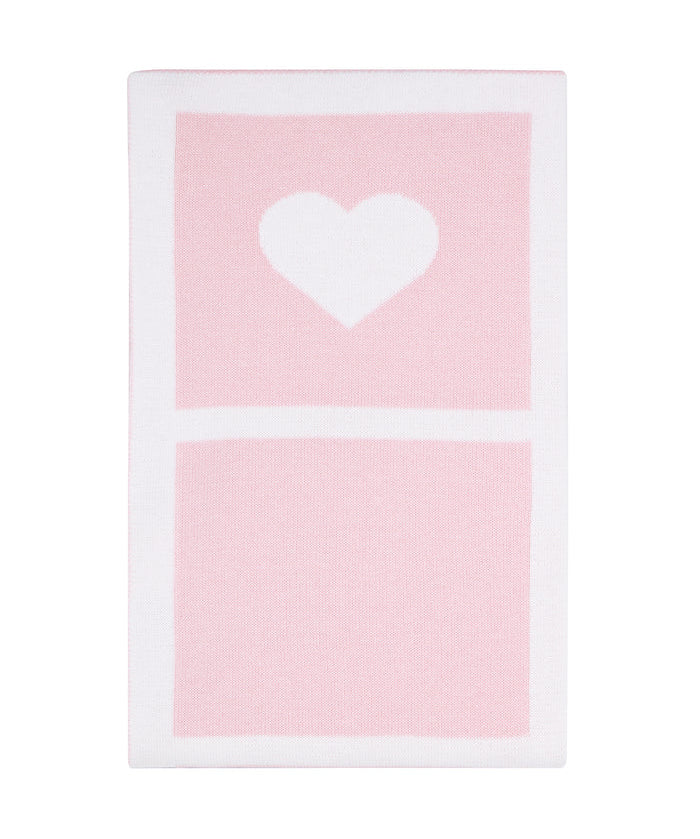 Nellapima Pink Heart Knit Baby Blanket