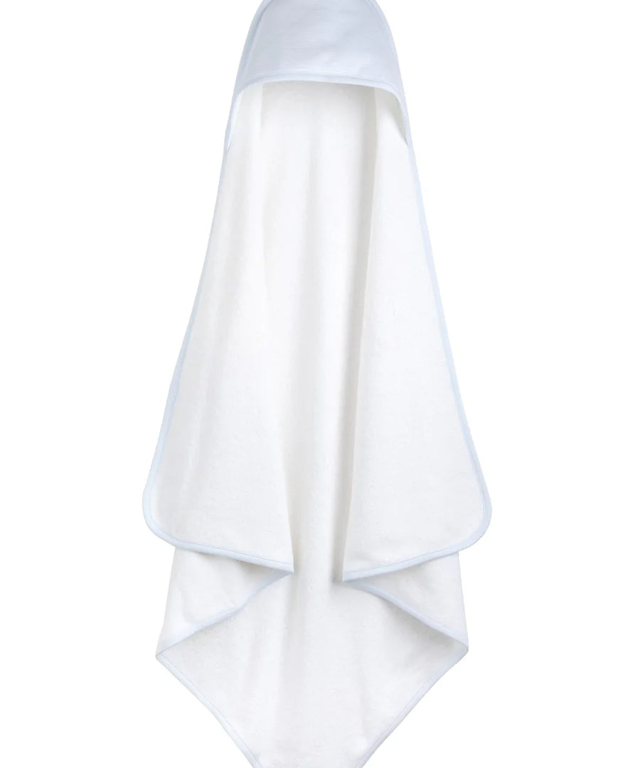 Little English Hooded Baby Towel - Blue Stripe