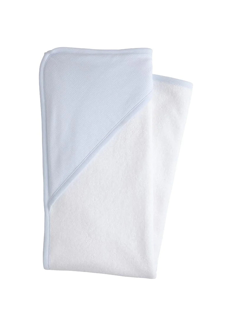 Little English Hooded Towel - Blue Stripe