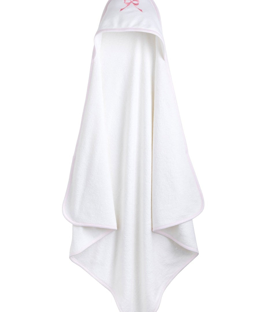 Little English Hooded Towel - Pink Bow