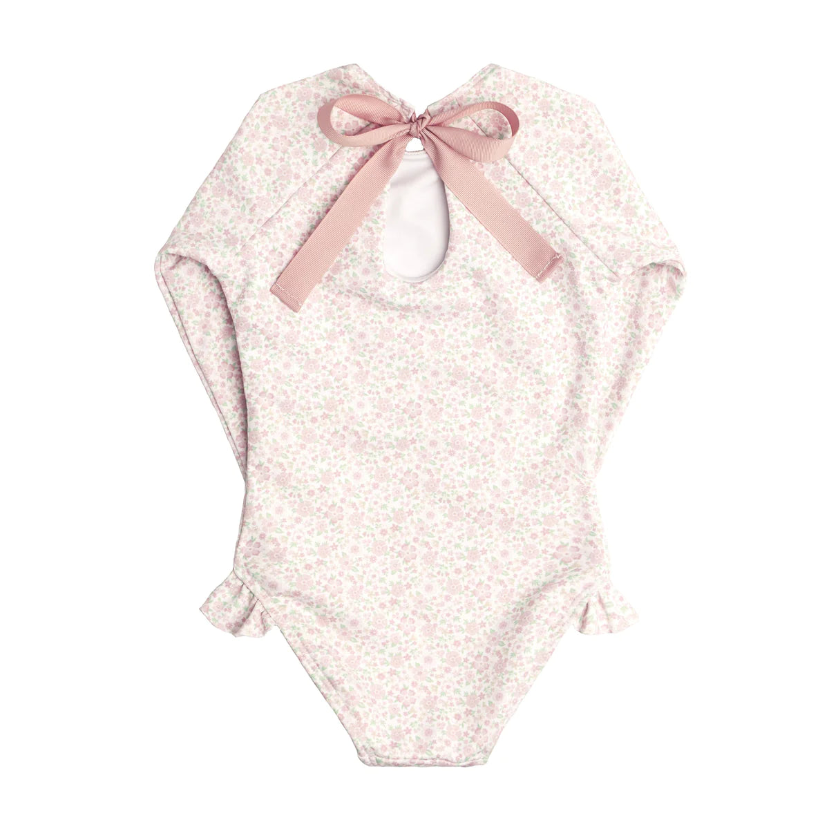 Minnow Girls Antique Floral Rashguard One Piece Swimsuit