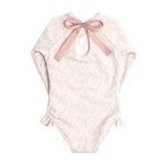 Minnow Girls Antique Floral Rashguard One Piece Swimsuit