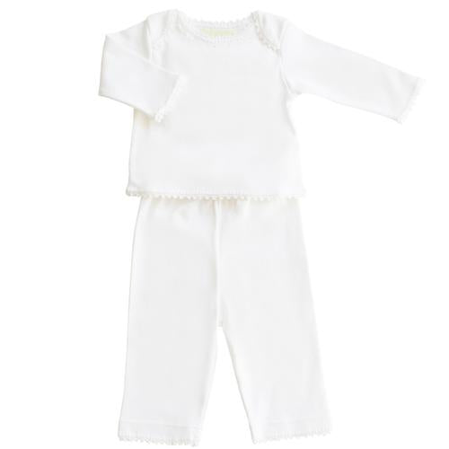 Pixie Lily White Jersey Lap Tee and Legging with White Trim