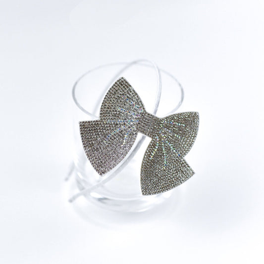 Clear Crystalized Bow Headband