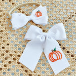 Winn and William Pumpkin Baby Hair Bow