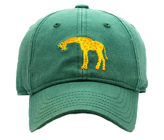 Needlepoint Giraffe Hat - Green