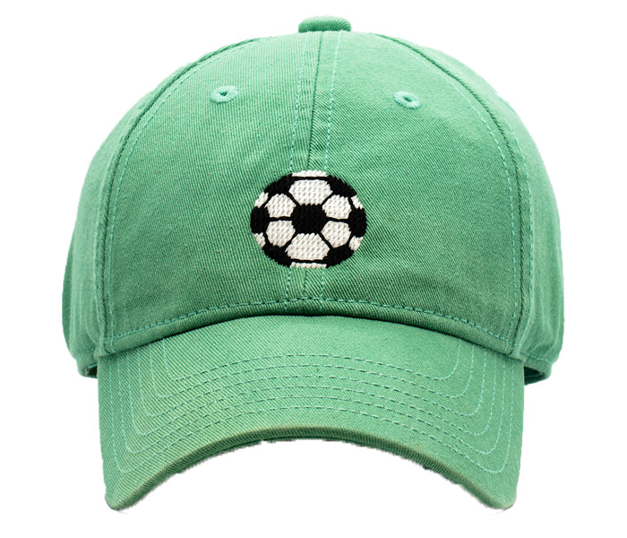 Needlepoint Soccer Ball Hat - Mint