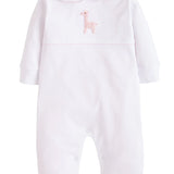 Little English Girl Giraffe Crochet Playsuit