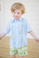 Light Blue and Light Green Check Guayabera