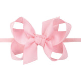 Medium Grosgrain Bow on Baby Headband - Pink