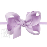 Medium Grosgrain Bow on Baby Headband - Light Orchid