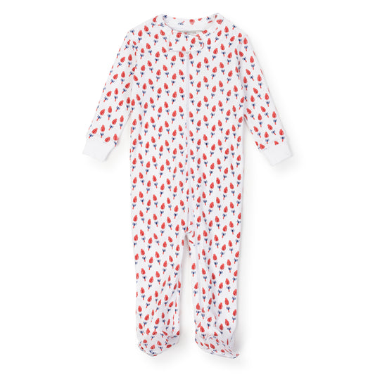 Lila and Hayes Parker Zipper Pajama - Patriotic Popsicles