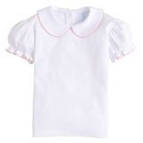 Little English Girls Peter Pan Blouse - Light Pink