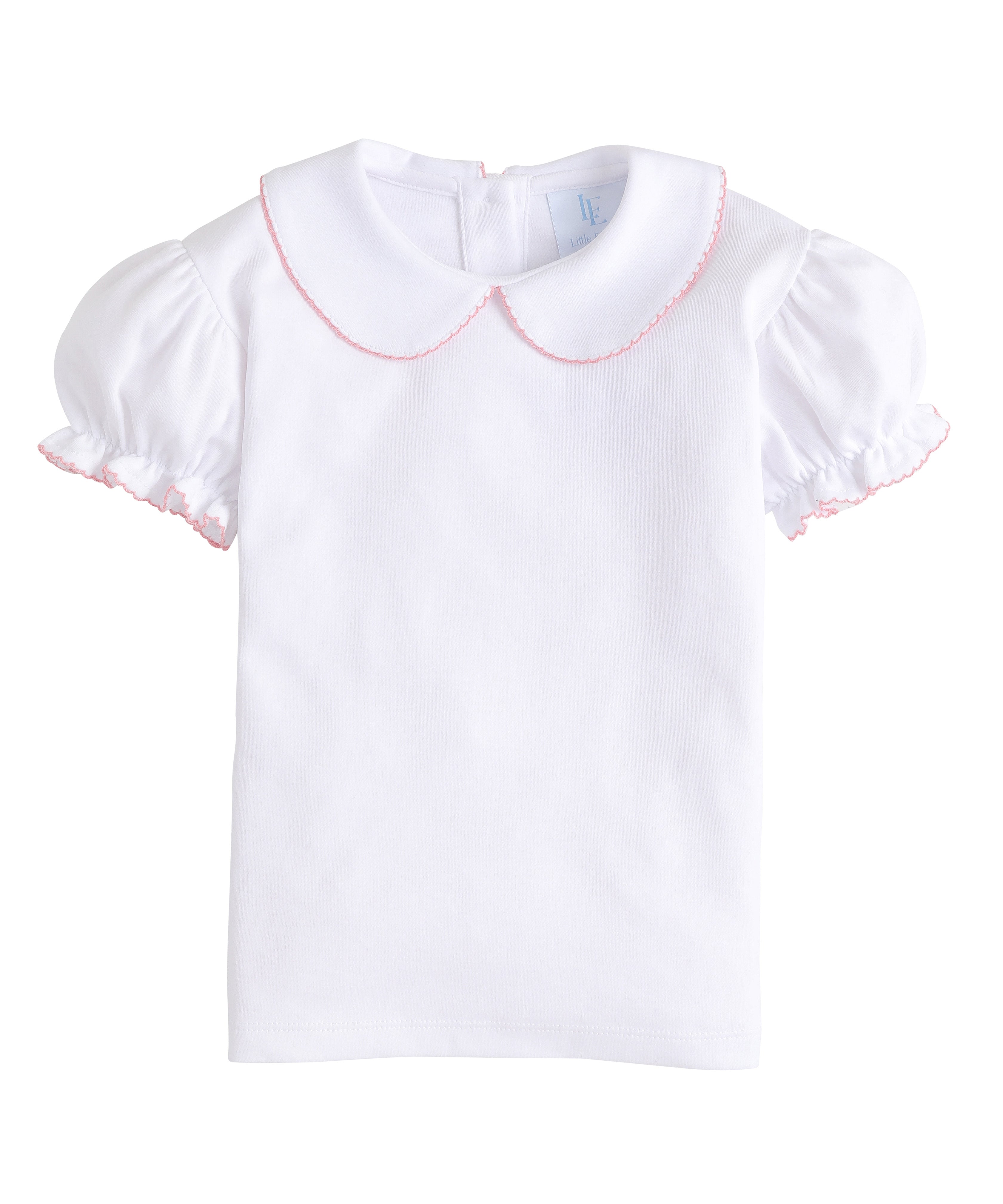 Little English Girls Peter Pan Blouse - Light Pink