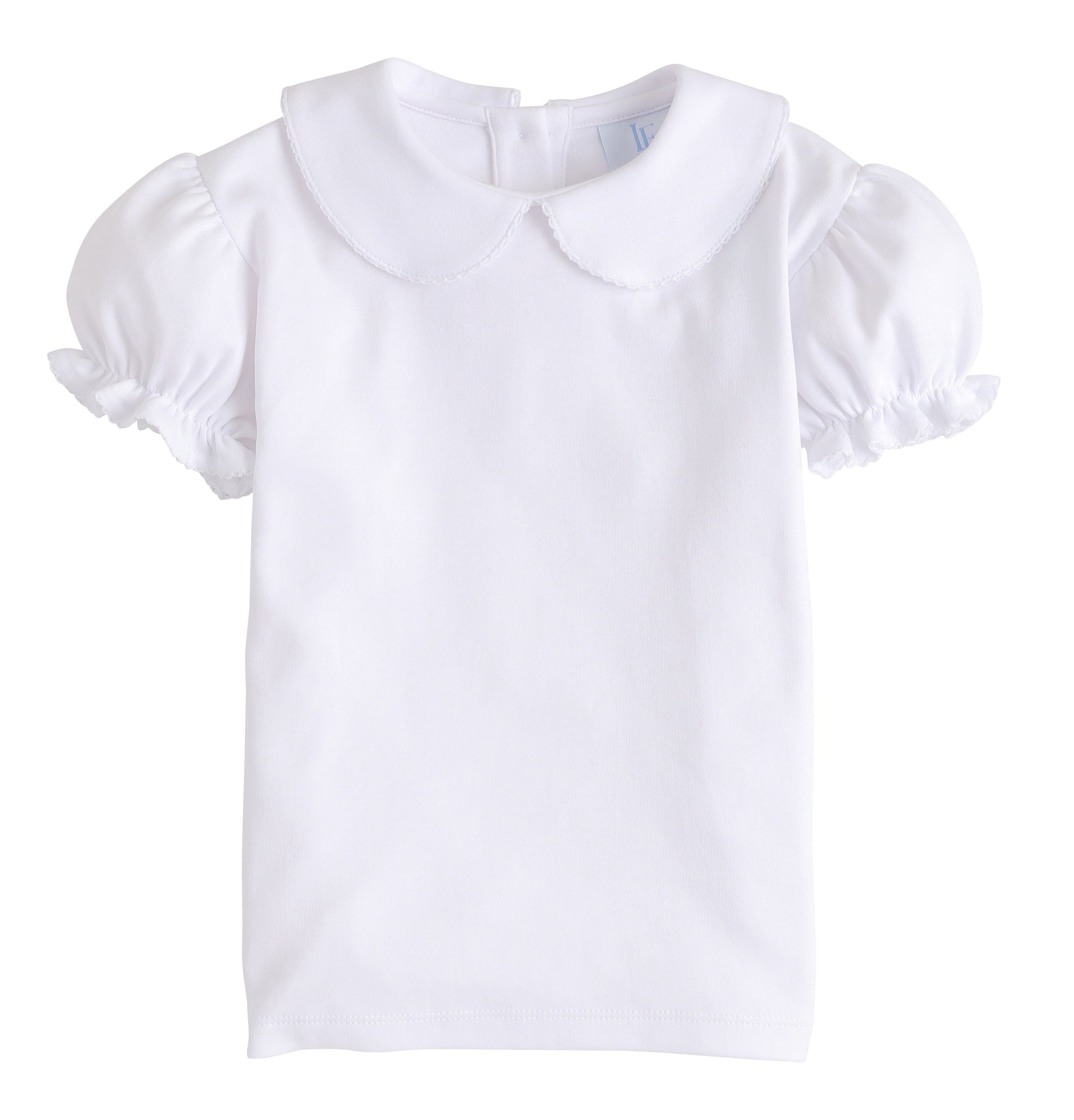 Little English Girls Peter Pan Blouse - White