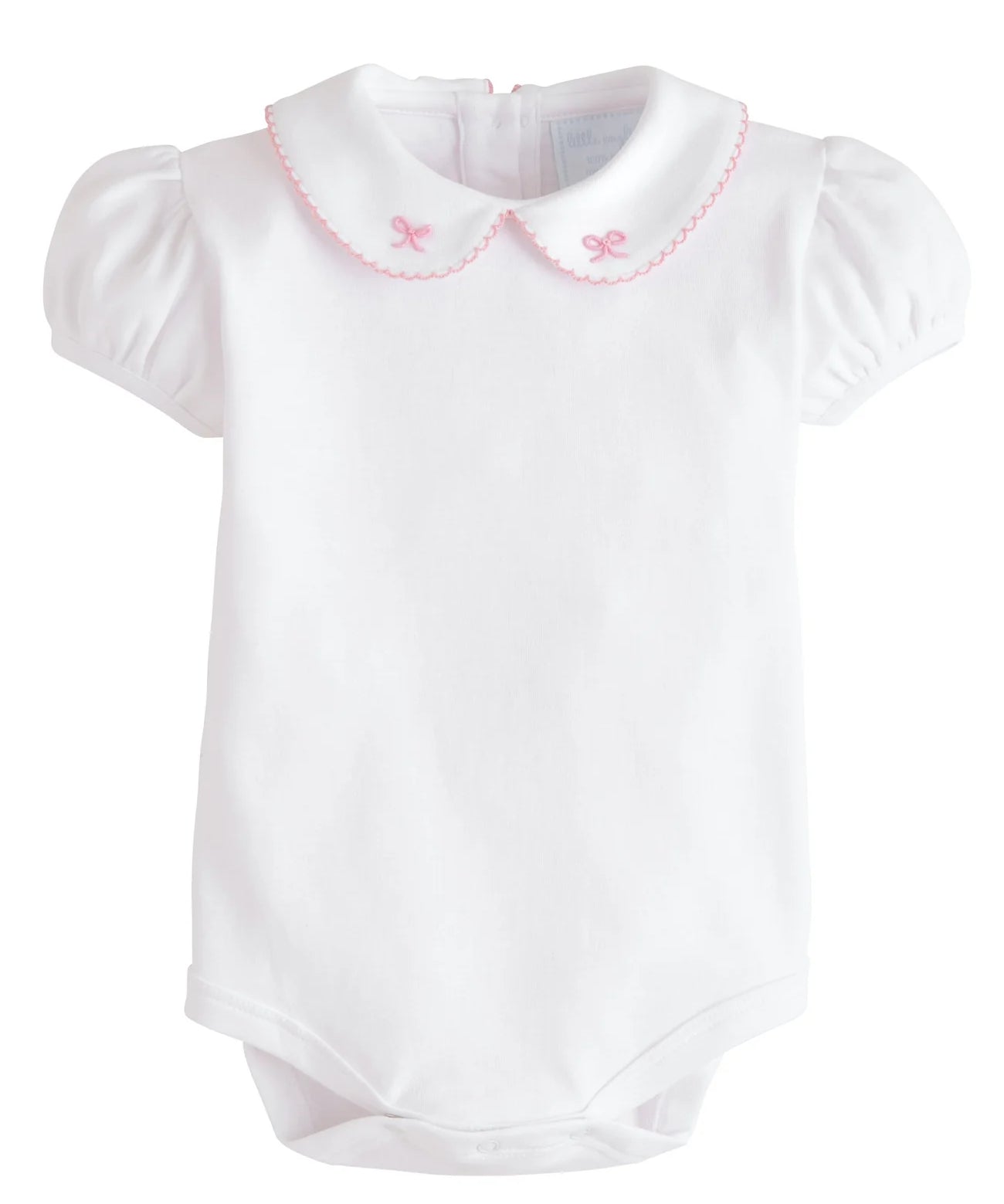 Little English Pinpoint Onesie - Bow