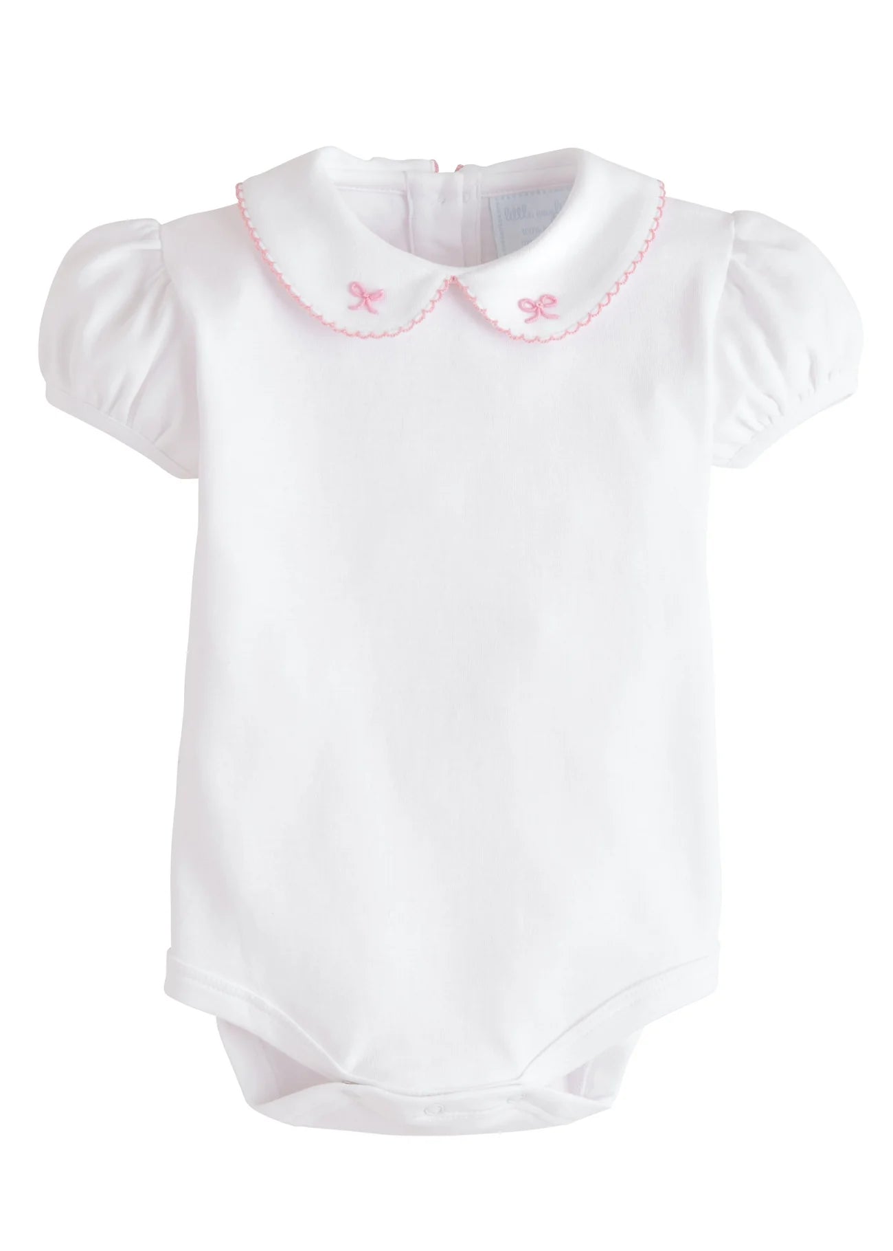 Little English Pinpoint Onesie - Bow