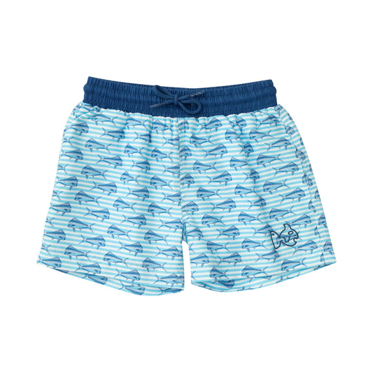 Swim Trunk in Tropical Breeze Mahi Print made by PRODOH.