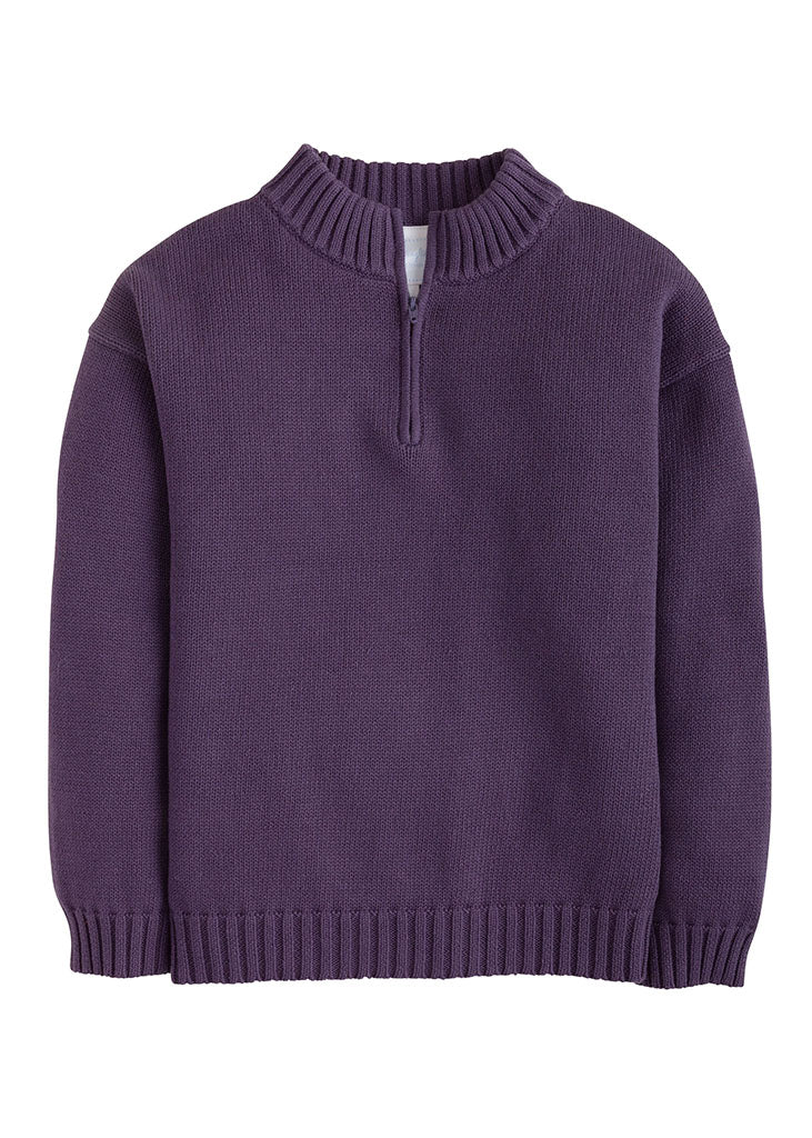 Little English Quarter Zip Sweater - Lavender