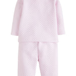 Little English Quilted Pant Set for Baby Girl - Light Pink