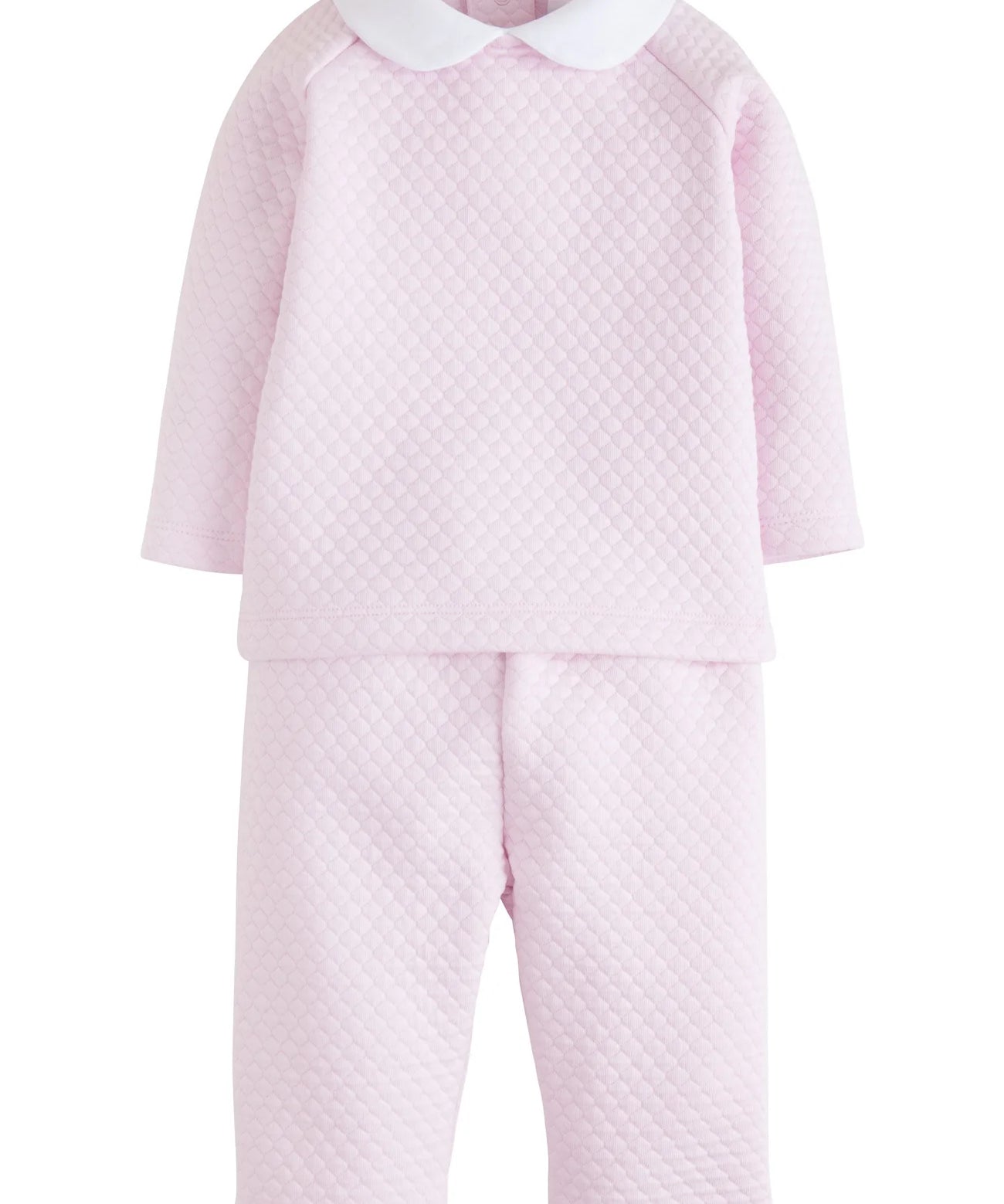 Little English Quilted Pant Set for Baby Girl - Light Pink