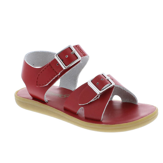 Footmates Eco-Tide Children's Sandals - Red Vegan Leather