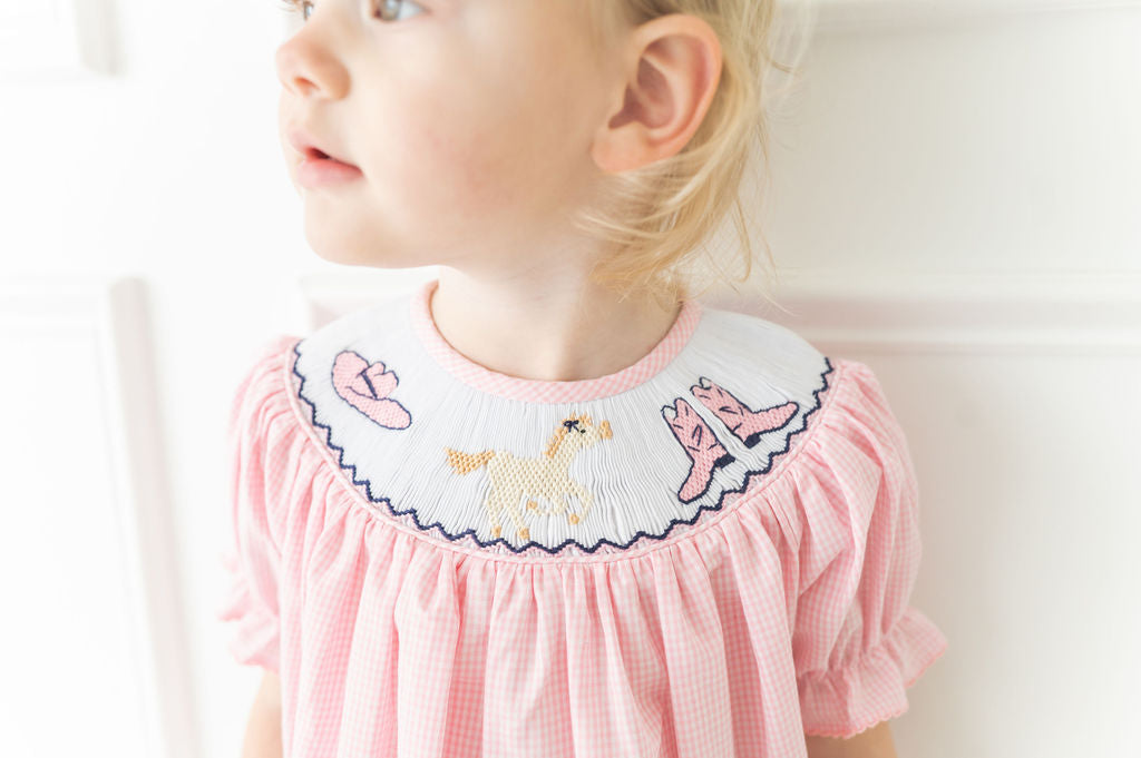 Rodeo Smocked  Bubble by Ruth and Ralph at Jojo Mommy Dallas
