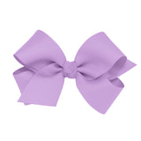 Medium Grosgrain Hair Bow with Center Knot - Light Orchid