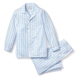Petite Plume Light Blue Gingham Pajama Set