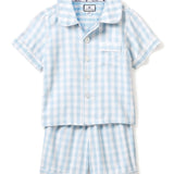Petite Plume Children's Light Blue Gingham Short Set