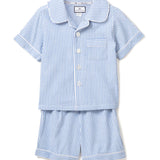 Petite Plume Children's French Blue Seersucker Short Set