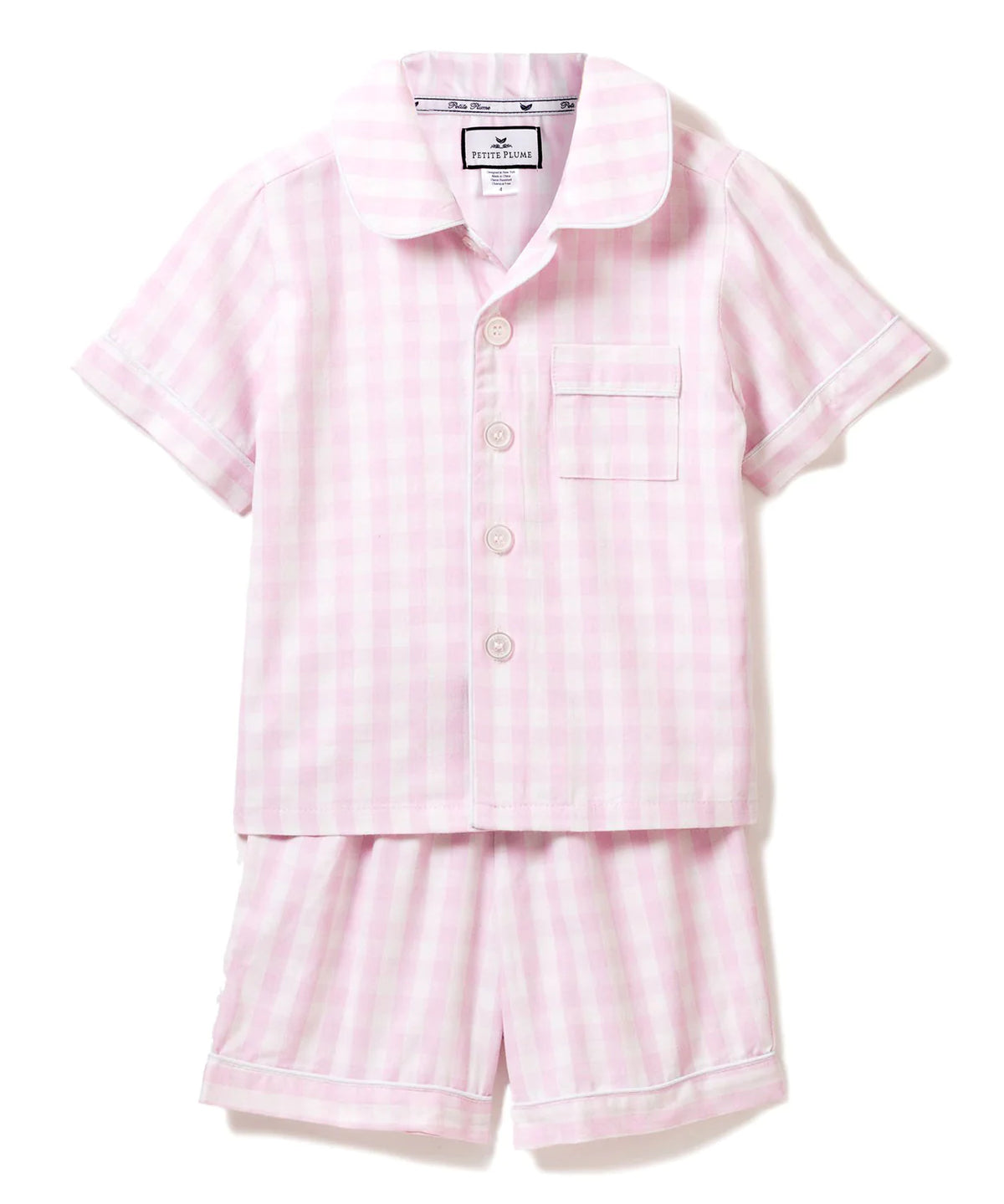 Petite Plume Children's Pink Gingham Short Set