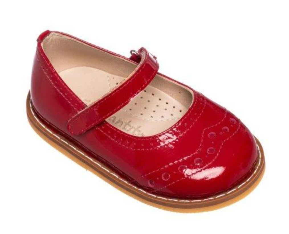 Patent Red Martina Flats by Elephantito