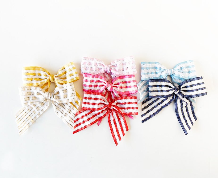 Eva's House Sailor Seersucker Bow