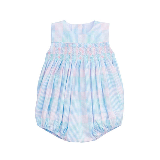 Little English Smocked Hollis Bubble - Palm Beach Plaid