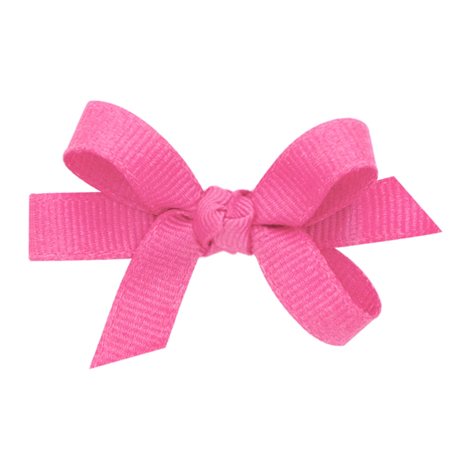 Sweet Baby Grosgrain Bow with Center Knot - Hot Pink
