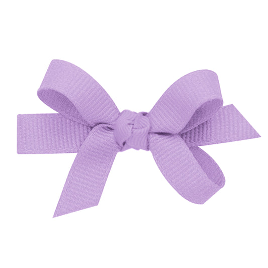 Sweet Baby Grosgrain Bow with Center Knot - Light Orchid