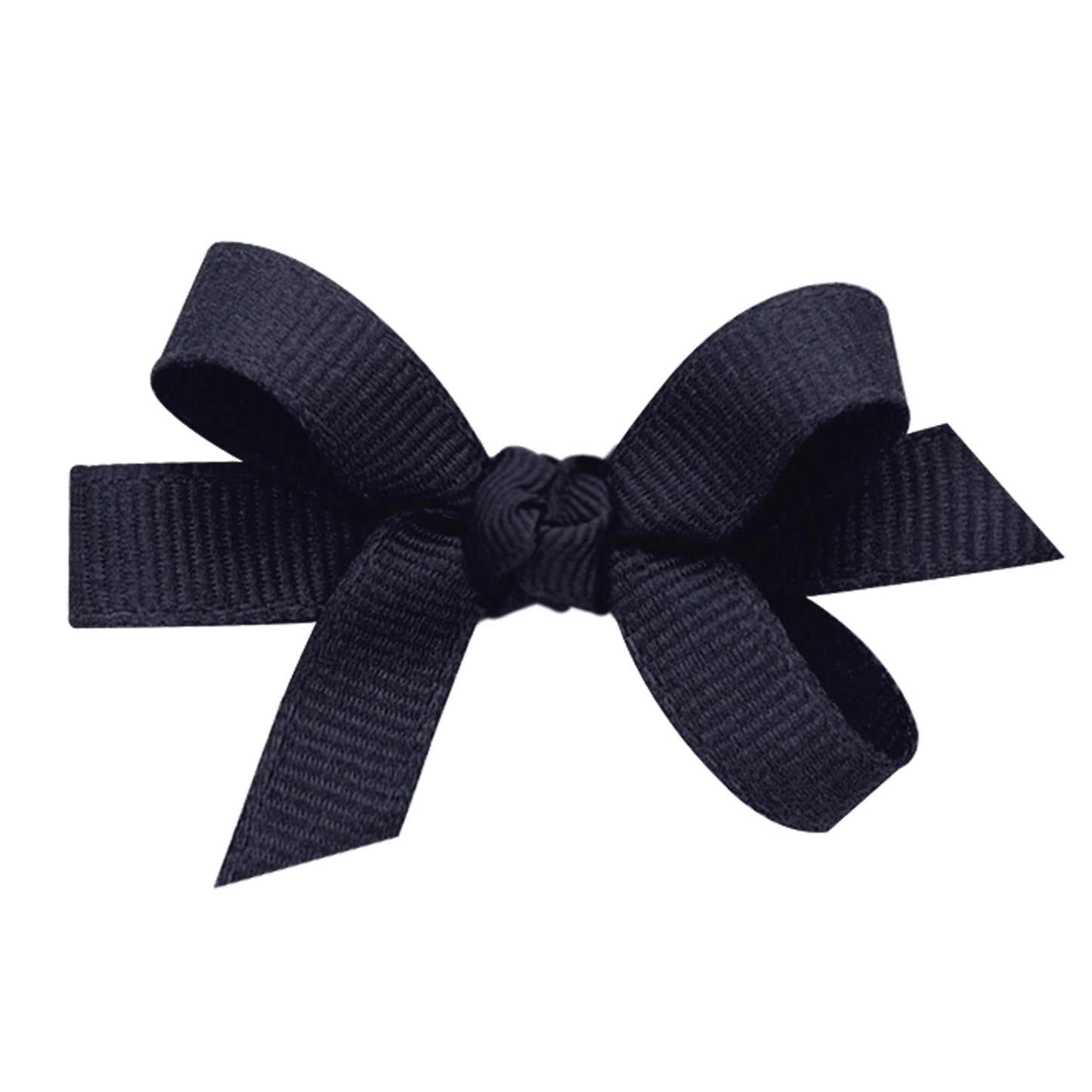 Sweet Baby Grosgrain Bow with Center Knot - Navy