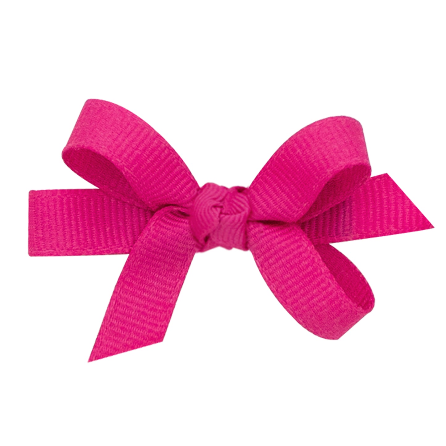 Sweet Baby Grosgrain Bow with Center Knot - Shocking Pink