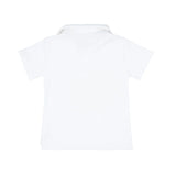Boys White French Terry Polo Shirt
