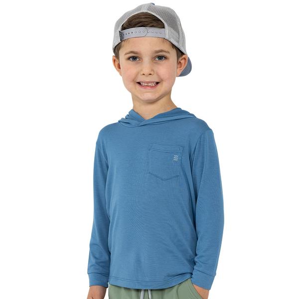 Free Fly Bamboo Shade Hoodie - Atlantic Blue Youth