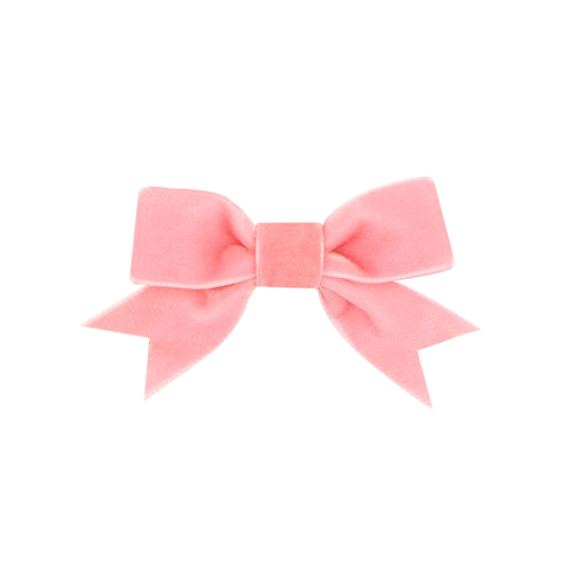 Wee Ones Mini Monogrammed Grosgrain Girls Hair Bow - Light Pink with Hot Pink Initial W