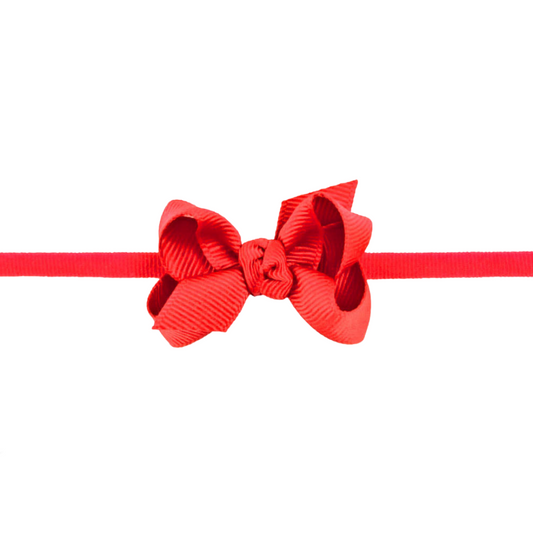 Beyond Creations Baby Grosgrain Bow Headband - Red