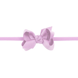 Beyond Creations Baby Grosgrain Bow Headband - Light Orchid