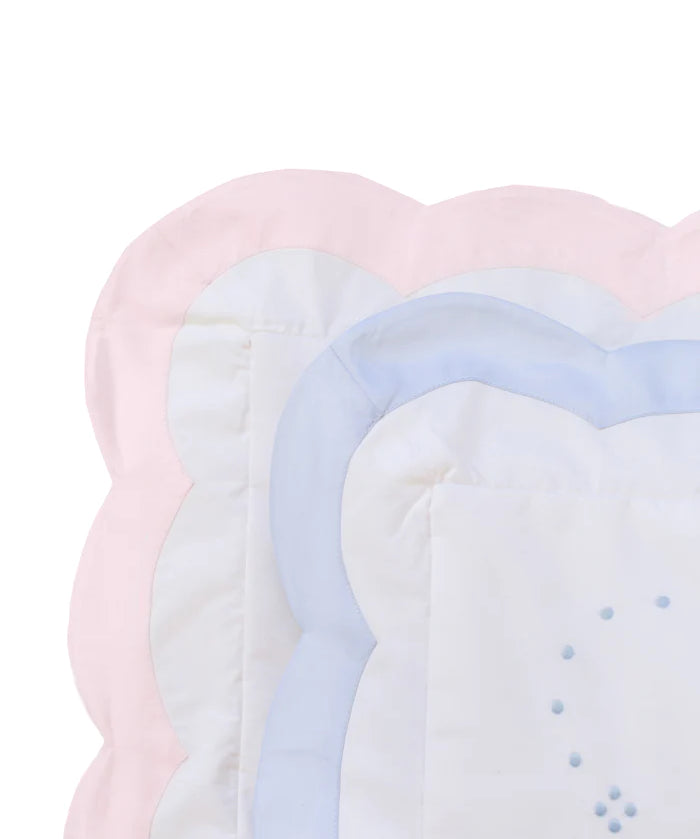 The Proper Peony Scalloped Quilted Blanket