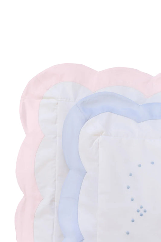 The Proper Peony Scalloped Quilted Blanket