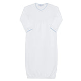 Nellapima Bubble Baby Gown - Blue Picot Trim